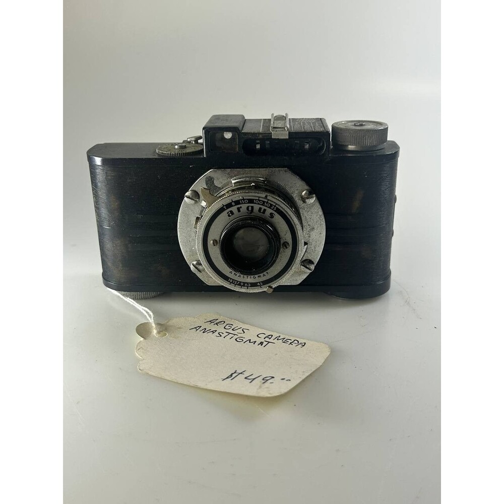 UNTESTED AS-IS: Argus A 35mm Camera - Art Deco Bakelite - Anastigmat f/4.5 Lens